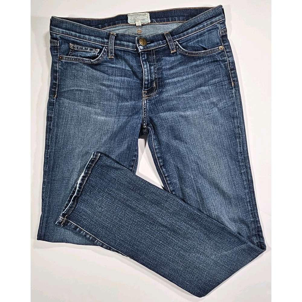 Current/Elliott Women's Slim Boot Cut Townie Blue Denim Jeans Sz 30-0 Midrise